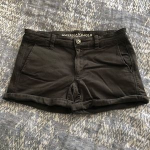 American Eagle Black Super Stretch Midi Short